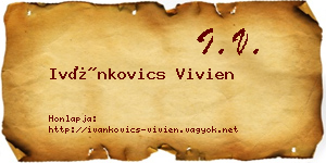 Ivánkovics Vivien névjegykártya